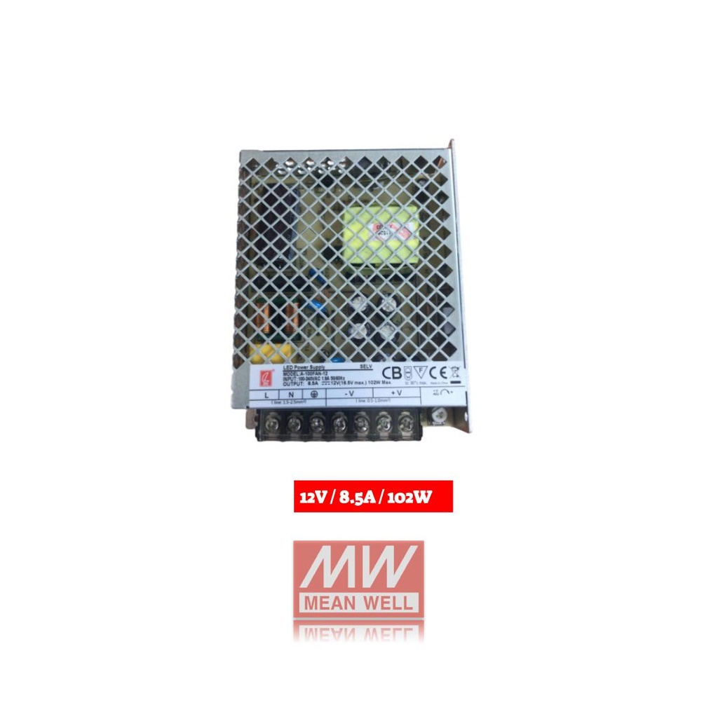 LRS-100-12 محول  Meanwell  100W 8.5A  12V##