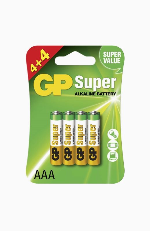 GSPCA24US409بطارية قلم رفيع /8 ALKALINE AAA GP##